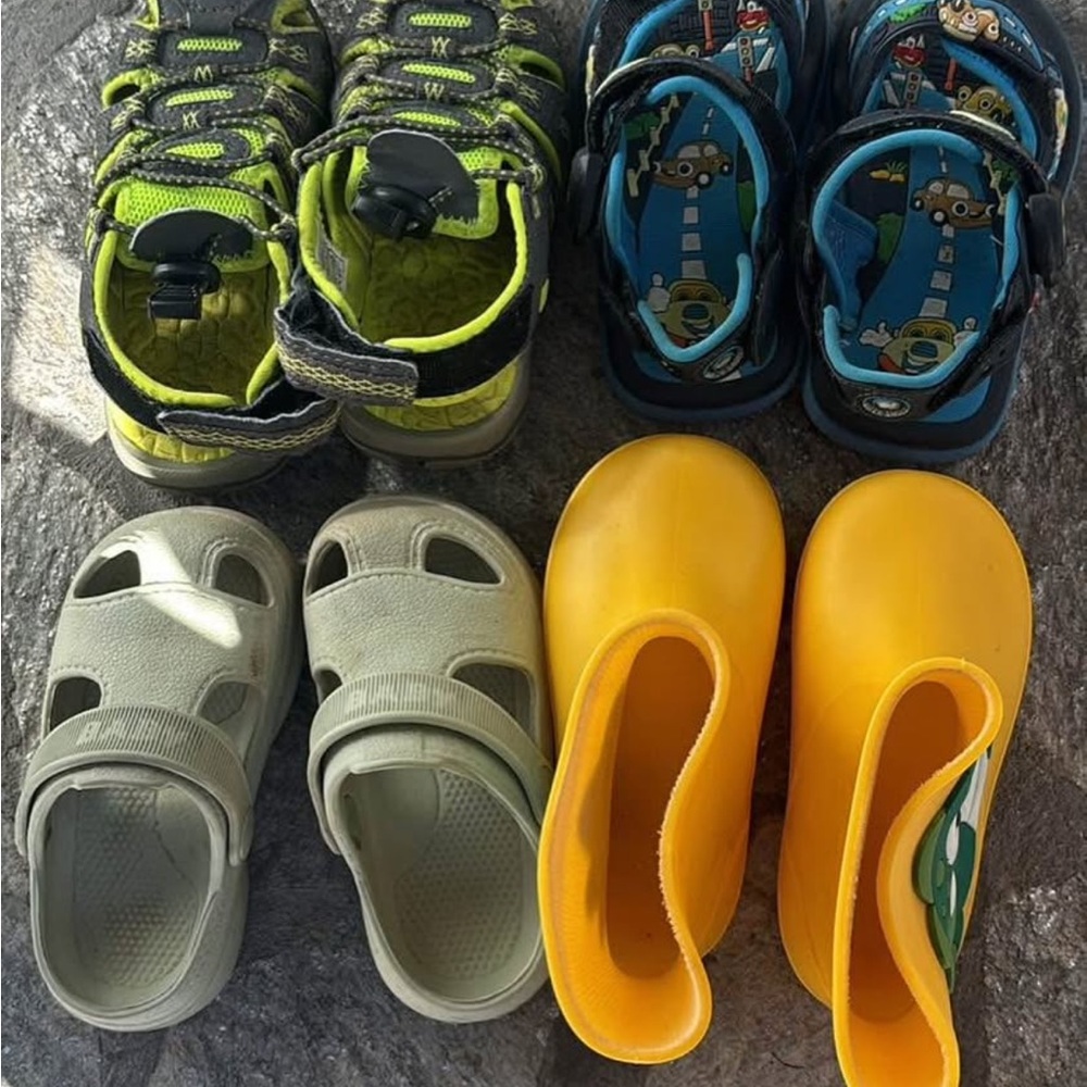 4-pair Toddler Kids Shoes sandals bundle size 7.5~8